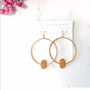 NW Kendra Scott Elora Hoop Earring Dusky Rose Gold